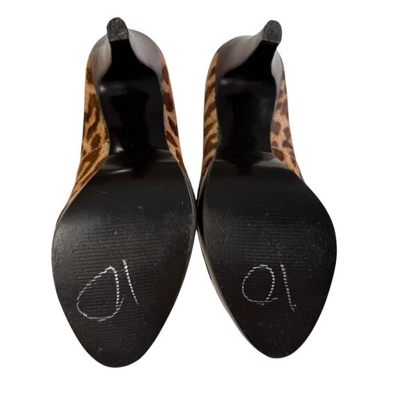 Steve Madden HOGARRT Calf Skin Leather Stiletto Heel Sz 6.5 Leopard Western Club - Picture 7 of 13